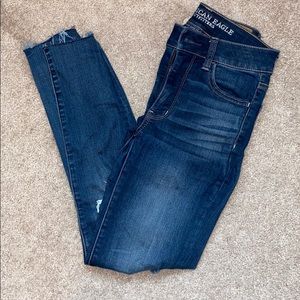 american early cropped ripped skinny jeans